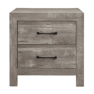 English Elm Queen Bedroom Set with Farmhouse Warmth Dovetail Drawers and Natural Wood Finish B011S04741
