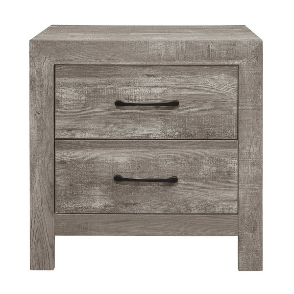 English Elm Full Bed Dresser Mirror Nightstand Chest 5 Piece Rustic Natural Bedroom Set B011S04743