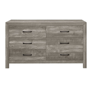 English Elm Full Bed Dresser Mirror Nightstand Chest 5 Piece Rustic Natural Bedroom Set B011S04743