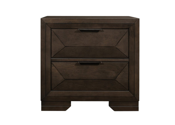 English Elm California King Bedroom Set Espresso Birch Veneer with Bookcase Headboard 4 Piece B011S04805