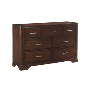 English Elm Twin Bedroom Set 5 Piece Cherry Birch Veneer with Chrome Hardware Transitional Style B011S04832