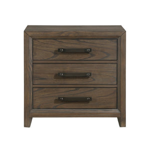English Elm Queen Bedroom Set 5 Piece Mindy Veneer Dark Walnut Tufted Chenille Headboard Suite B011S04919