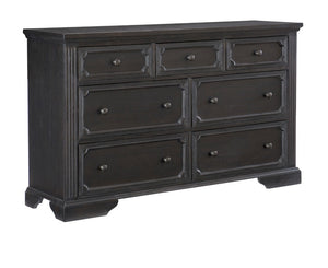 English Elm Queen Platform Bedroom Set with Tufted Headboard Pine Wood Charcoal Rustic Finish B011S04947