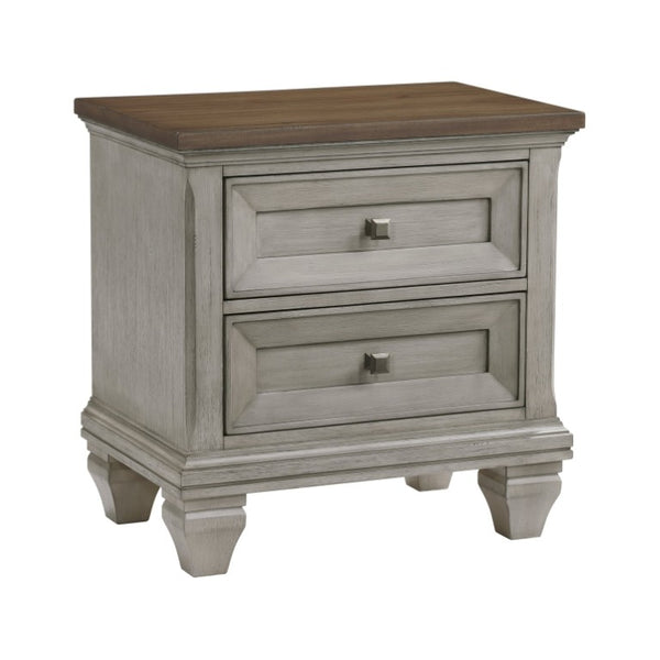 English Elm California King Bedroom Set Rustic Acacia Wood Panel Bed Dresser and Nightstand B011S05018