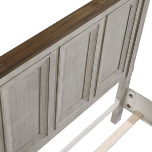 English Elm California King Bedroom Set Rustic Acacia Wood Panel Bed Dresser and Nightstand B011S05018