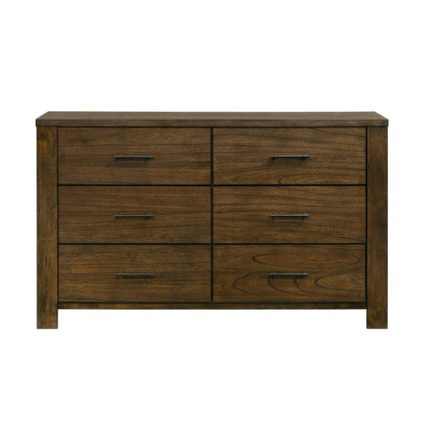 English Elm Full Bedroom Set Wire Brushed Oak Veneer with Bookcase Headboard and Storage B011S05038