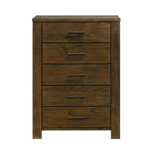 English Elm Full Bedroom Set Wire Brushed Oak Veneer with Bookcase Headboard and Storage B011S05038