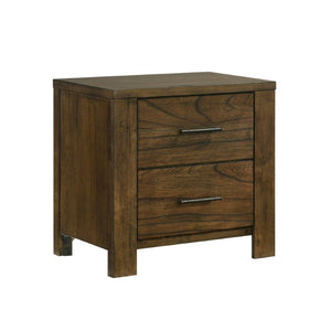 English Elm Full Bedroom Set Wire Brushed Oak Veneer with Bookcase Headboard and Storage B011S05038