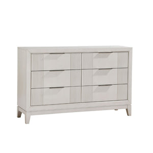 English Elm California King Bedroom Set Antique White Wood with LED Upholstered Headboard B011S05051