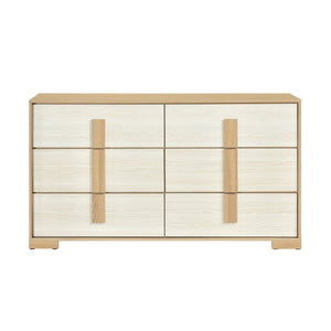 English Elm Twin Bedroom Set Four Piece Natural Wood Grain and White LED Headboard Modern Suite B011S05083