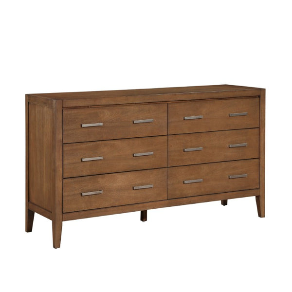 English Elm California King 5 Piece Bedroom Set Wire Brushed Wood with Antique Brass Hardware B011S05110