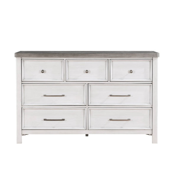 English Elm Queen Bedroom Set Five Piece Acacia Veneer Antique Two Tone Finish with Storage B011S05118