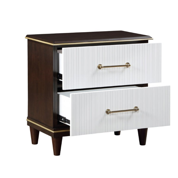 English Elm Eastern King Bedroom Set Cherry Veneer with Brushed Gold Hardware and Panel Detailing B011S05135