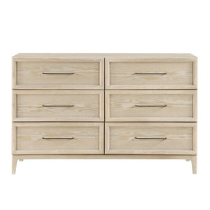 English Elm California King Oak Veneer 4 Piece Bedroom Set with Dresser Mirror and Nightstand B011S05141