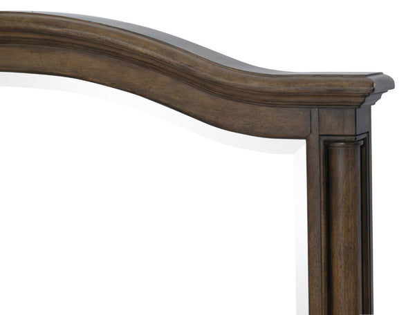English Elm Queen Sleigh Bed Five Piece Set Velvet Tufted Traditional Weathered Pecan Suite B011S05164