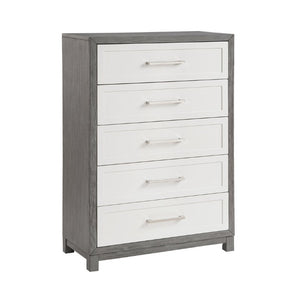English Elm California King 5 Piece Bedroom Set Okume Veneer Contemporary Storage Suite B011S05168