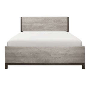 English Elm California King 4 Piece Bedroom Set with Dresser Mirror and Nightstand in Dark Gray B011S05201