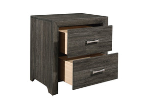 English Elm California King Bedroom Set Faux Leather Tufted Headboard with Dresser and Nightstand B011S05209