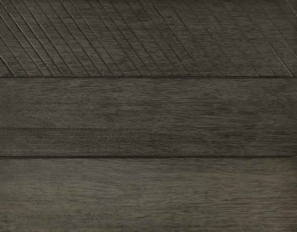 English Elm California King 5 Piece Acacia Wood Bedroom Set with Contemporary Grey Slat Design B011S05231
