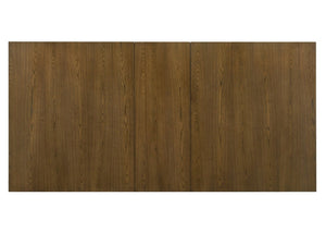 English Elm 6Pc Extendable Dining Set with Self-Storing Leaf Upholstered Chairs Bench Warm Brown Wood B011S05301
