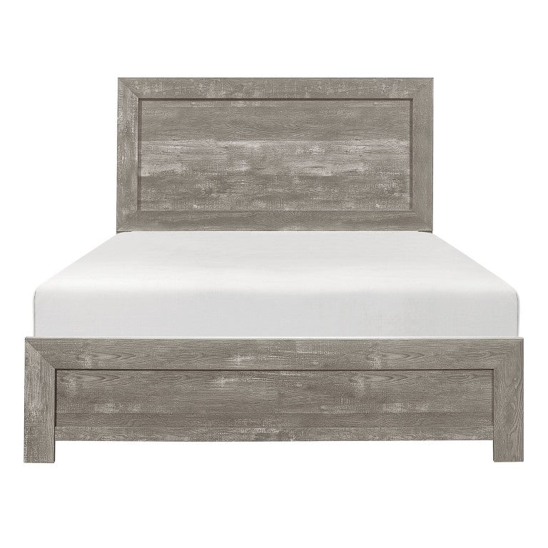 English Elm Twin Bedroom Set Six Piece Rustic Brown Faux Wood Veneer with Black Metal Bar Pulls B011S05369
