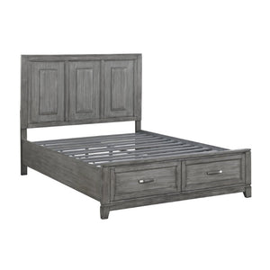 English Elm Eastern King Bedroom Set with Okume Veneer Storage Bed Dresser and Nightstands B011S05396