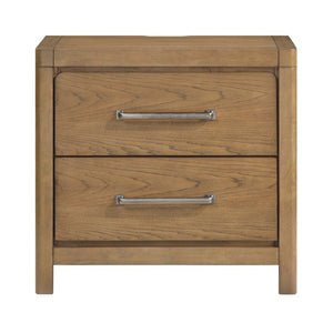 English Elm California King 5 Piece Bedroom Set Hickory Veneer Platform Bed with Storage Drawers B011S05416