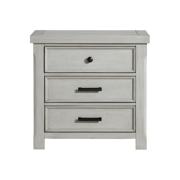 English Elm California King 5 Piece Bedroom Set Gray Panel Bed with Under Drawer Storage B011S05448