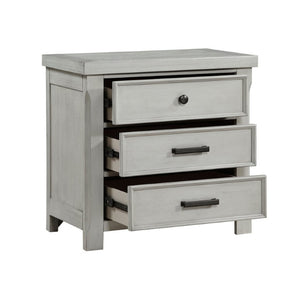 English Elm California King 5 Piece Bedroom Set Gray Panel Bed with Under Drawer Storage B011S05448