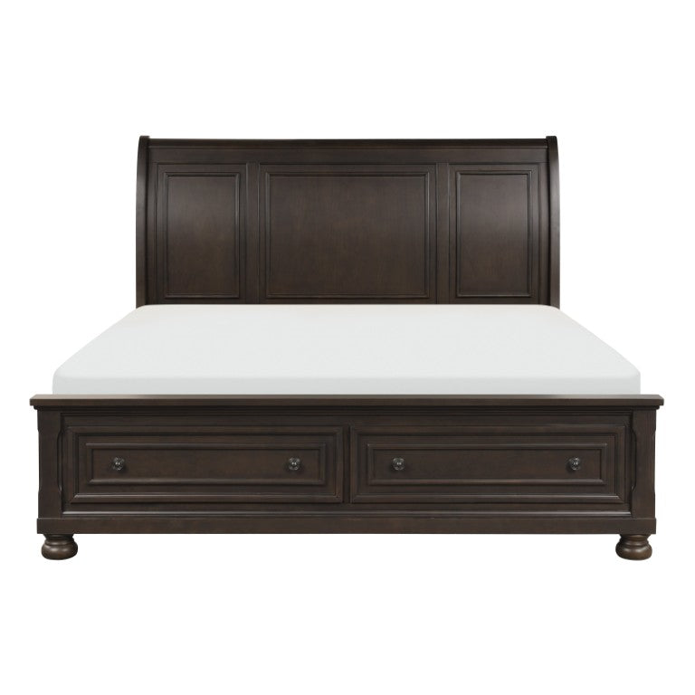 English Elm California King Bedroom Set 5 Piece Birch Wood Transitional Style with Storage Drawers B011S05468