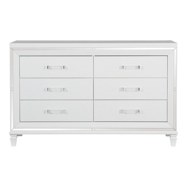 English Elm California King Glam Bedroom Set LED Lit Headboard Mirrored Trim 5 Piece Suite B011S05474