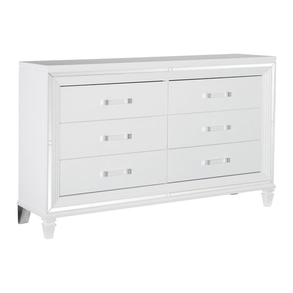 English Elm California King Glam Bedroom Set LED Lit Headboard Mirrored Trim 5 Piece Suite B011S05474