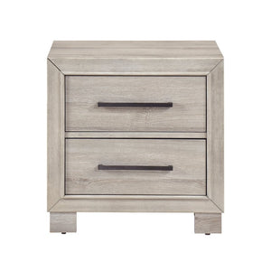 English Elm Queen Bedroom Set with LED Headboard Bluetooth Speaker and Gray Melamine Finish B011S05510