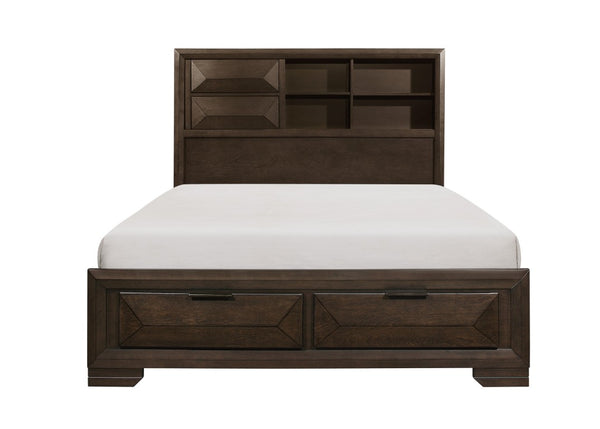 English Elm Queen Bedroom Set Five Piece Espresso Bookcase Headboard Dresser and Nightstands B011S05548