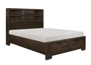English Elm Queen Bedroom Set Five Piece Espresso Bookcase Headboard Dresser and Nightstands B011S05548