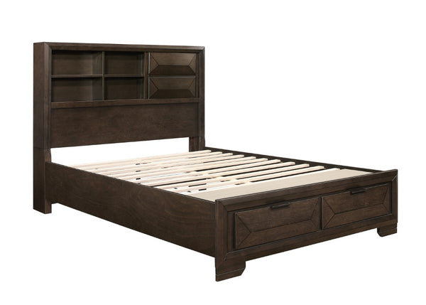 English Elm Queen Bedroom Set Five Piece Espresso Bookcase Headboard Dresser and Nightstands B011S05548