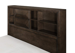 English Elm Queen Bedroom Set Five Piece Espresso Bookcase Headboard Dresser and Nightstands B011S05548
