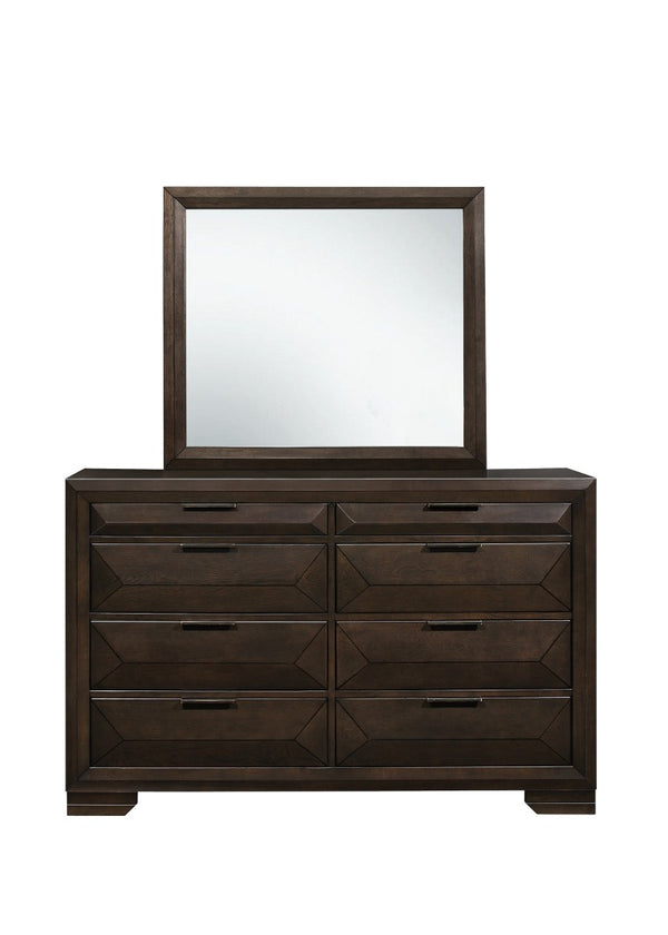 English Elm Queen Bedroom Set Five Piece Espresso Bookcase Headboard Dresser and Nightstands B011S05548