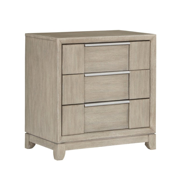 English Elm Queen Bedroom Set Six Piece Ash Veneer Collection with Upholstered Headboard Storage B011S05555