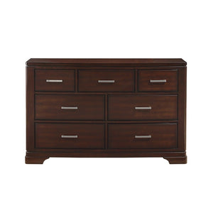English Elm Twin Bedroom Set 5 Piece Cherry Birch Veneer with Dresser Mirror and Nightstands B011S05572