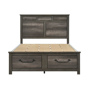English Elm California King 5 Piece Bedroom Set Gray Melamine Finish with Gunmetal Hardware B011S05641