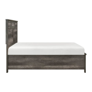 English Elm California King 5 Piece Bedroom Set Gray Melamine Finish with Gunmetal Hardware B011S05641