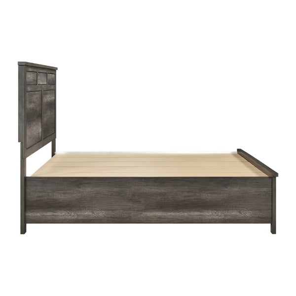 English Elm California King 5 Piece Bedroom Set Gray Melamine Finish with Gunmetal Hardware B011S05641
