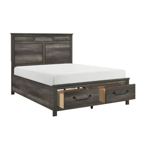 English Elm California King 5 Piece Bedroom Set Gray Melamine Finish with Gunmetal Hardware B011S05641