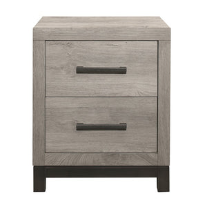 English Elm Full Bedroom Set 6 Piece Modern Industrial Melamine with LED Nightstand Storage B011S05696