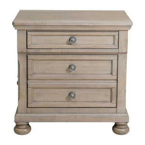 English Elm Eastern King Sleigh Bedroom Set with Antique Brown Finish and Dovetail Storage Drawers B011S05700