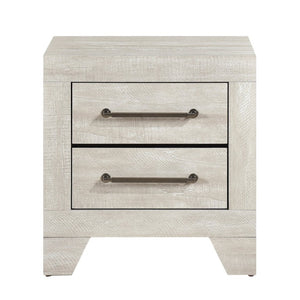 English Elm Full Bedroom Set Six Piece Dusty Gray Oak Storage Collection with Dovetail Drawers B011S05712