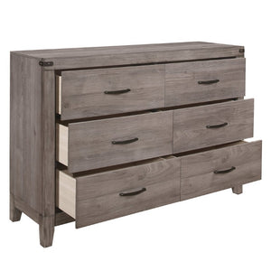 English Elm Twin Industrial Bedroom Set Six Piece Faux Leather Headboard Weathered Wood Melamine B011S05718