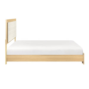 English Elm California King 5 Piece Bedroom Set Two Tone Wood Grain LED Headboard Melamine B011S05818