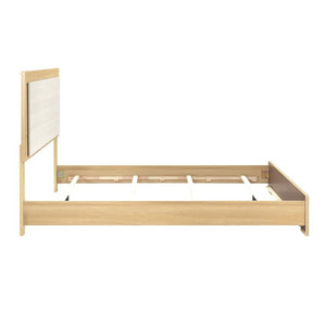 English Elm California King 5 Piece Bedroom Set Two Tone Wood Grain LED Headboard Melamine B011S05818
